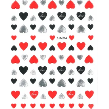 Samolepky samolepicí na nehty Z-D4214 ve tvaru srdce