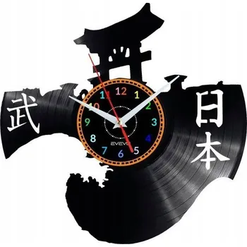 Hodiny JAPAN HODINY NÁSTĚNNÉ DEKORATIVNÍ MODERNÍ VINYLOVÁ DESKA