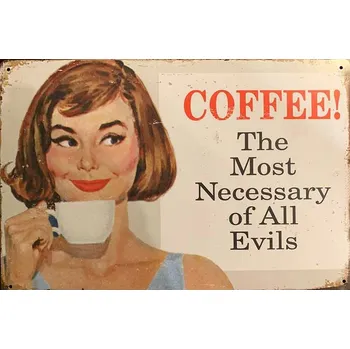Obraz Plechová cedule Coffee
