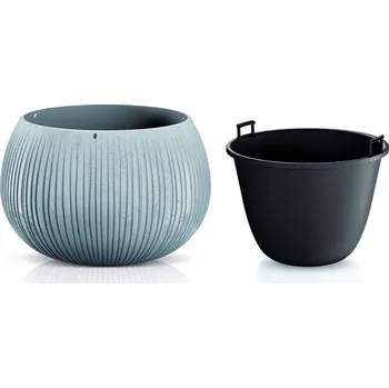 Květináč Květináč plast šedý Prosperplast 23,8 cm x 23,8 x 16,1 cm