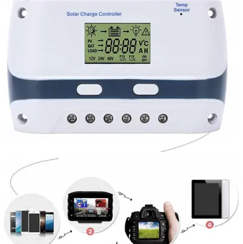 Bezpečnostní kamera Solární regulátor nabíjení 50A 12V/24V/48V