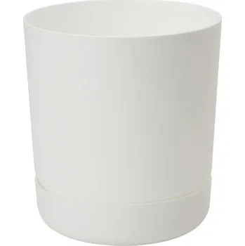 Květináč Květináč plast bílý Form-Plastic 20 cm x 20 cm x 22 cm