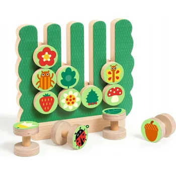 Dřevěná hračka DJECO Vzdělávací logická hra pro děti GARDIMIX – skládání sekvencí