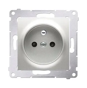 Elektrická zásuvka Elektrická Zásuvka nástěnná Kontakt-simon stříbrná