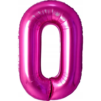 Balónek Fóliový balónek Číslice 0 FUCHSIOVÁ, 102 cm (40 palců)
