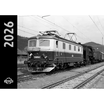 Kalendář kalendář nástěnný 2026 - černobílý Lokomotivy Literatura kaln26par