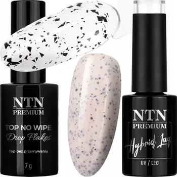 Lak na nehty Hybridní lak NTN 5g Č. 181 + Top Flakes NTN 7g Efekt křepelčích vajíček