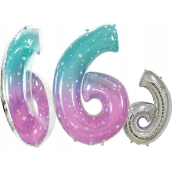 Balónek Fóliový balónek Číslice 6 Vesmír 78 cm Narozeniny