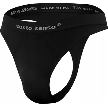 Kalhotky Sesto Senso Pánská bezešvá tanga velikost L/XL Černá