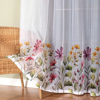 Obraz KVĚTINOVÁ LOUKA hotová záclona, tištěná vel. 400x220cm (s obšitím)