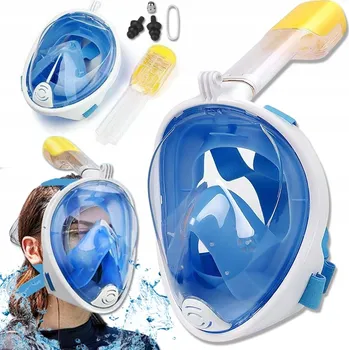 Potápěčská maska Potápěčské Brýle pro děti na šnorchlování, celoobličejová, s trubicí Hinataa modrá