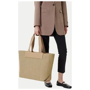 Módní doplněk Kabelka Calvin Klein Ck Raffia Large Shopper K60K613025 Béžová OS