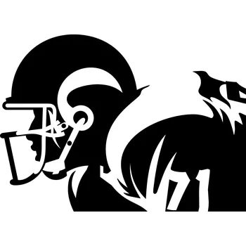 Samolepící dekorace Samolepka na stěnu hráč rugby 10x15cm