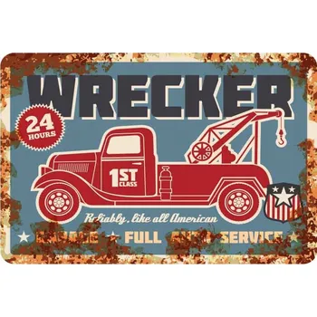 Obraz Plechová cedule Wrecker