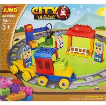 ostatní stavebnice Stavebnice Jumei 3+ City VLÁČEK, 54 dílků, 28x26 cm