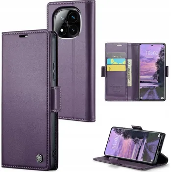 Pouzdro na mobilní telefon Flipové pouzdro Caseme kožené s RFID pro Xiaomi Poco X7 / Redmi Note 14
