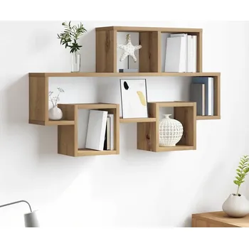 Koupelnový nábytek vidaXL Nástěnná polička dub artisan 82 x 15 x 51 cm Kompozitní dřevo [875183]