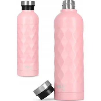 Růžová láhev 750 ml turistická nerezová ocel odolná NILS CAMP