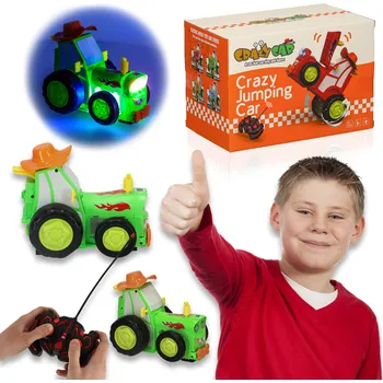 RC model auta TRAKTOR DÁLKOVĚ OVLÁDANÝ S OVLADAČEM RC SKÁKACÍ SKÁČE TANČÍ HRAJE