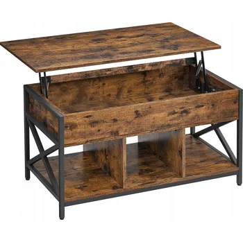 Konferenční stolek Konferenční stolek MS obdélníkový 100 x 50 x 49 Cm černý, dub rustikální