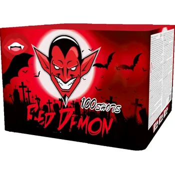 Zábavní pyrotechnika Kompaktní ohňostroj Red Demon 100ran, 25mm