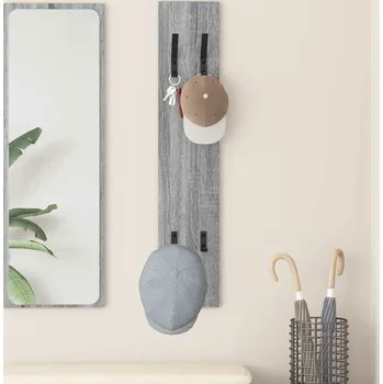 Věšák vidaXL Nástěnný věšák na kabáty Nástěnný Šedá sonoma 20 x 1.5 x 100 cm [874464]