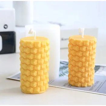 Výroba svíčky Silikonová forma na výrobu svíček - válec s kostkami