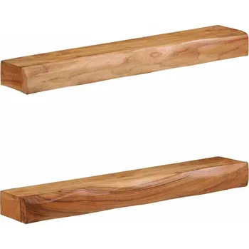 police vidaXL Nástěnné police 2 ks 80x17x8 cm masivní dřevo akácie [373631]