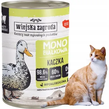 Krmivo pro kočku Wiejska Zagroda mokré krmivo pro kočky Kachna 400g Monoproteinové