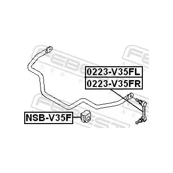 Stabilizátor nápravy Febest NSB-V35F Odpružení, stabilizátor