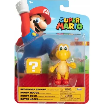 Figurka SUPER MARIO ORIGINÁLNÍ POHYBLIVÁ FIGURKA RED KOOPA TROOPA + ? BLOK OTAZNÍK
