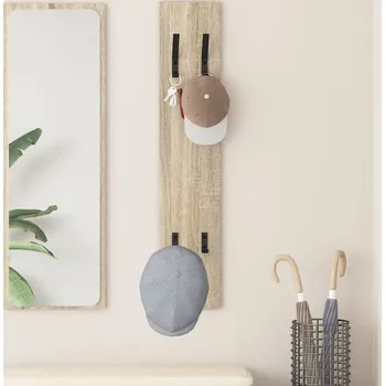 Věšák vidaXL Nástěnný věšák na kabáty Nástěnný dub sonoma 20 x 1.5 x 100 cm [874461]