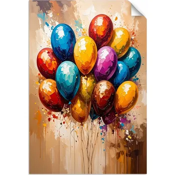 Obraz Barevné Balónky Abstrakce PLAKÁT do DĚTSKÉHO POKOJE 100x150 cm