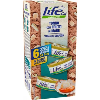 Krmivo pro kočku Life Cat Krmivo Pro Kočky Tuňák Mořské plody 6x50g