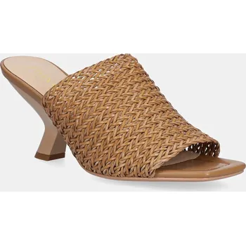 Dámské sandále Sandály Twinset dámské, hnědá barva, na podpatku, 251TGT054 251TGT054.00497 84X, EUR 37