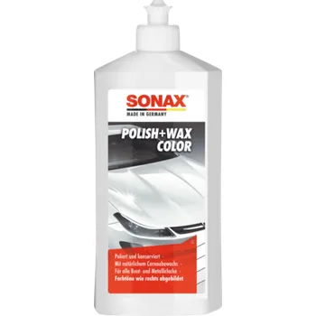 Autokosmetika Sonax 02960000 Polish + Wax color, bílá 500ml