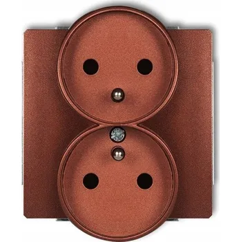 Elektrická zásuvka Hnědá Elektrická Zásuvka Karlik