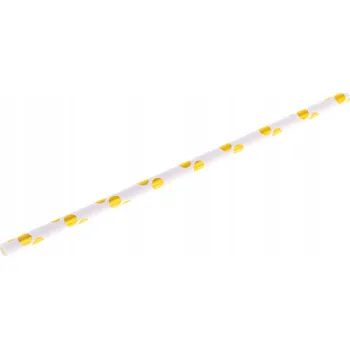 Jednorázové nádobí Bio Papírová Brčka "Zlatá Polka" 2