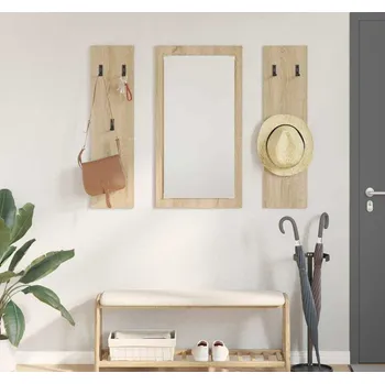 Věšák vidaXL Nástěnný věšák na kabáty Nástěnný Sonoma dub 96 x 1,5 x 90 cm [874533]