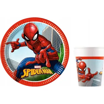 Talíř Papírové talířky Spider-Man dětské 18 cm 16 ks