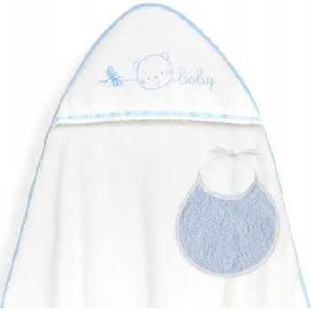 Deka s kapucí Interbaby 100 x 100 cm bílá