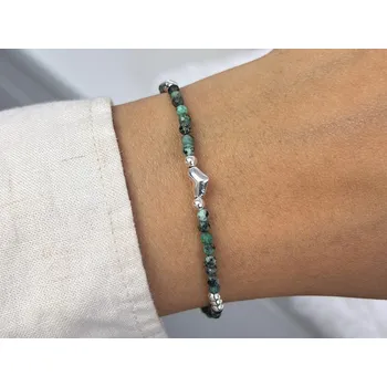 Náramek Stříbrný náramek LOVE Tyrkys 3mm Ag 925/1000
