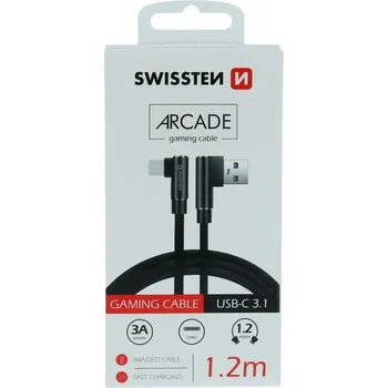 Datový kabel Kabel Swissten USB - USB typ C 1,2 m černý