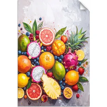 Obraz Exotické Barevné ovoce NÁLEPKA SAMOLEPICÍ do JÍDELNY OBÝVÁKU 20x30