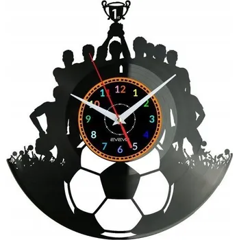 Hodiny Nástěnné hodiny Fotbalový míč - Vinylová deska, moderní dekorace