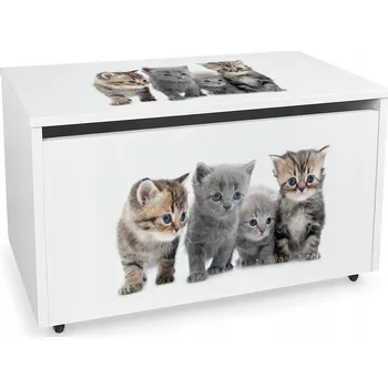 Úložný box Truhla na hračky Leomark 71 x 45 cm bílá