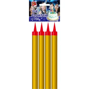 Dortová svíčka Dortová fontána zlatá 18cm, 4ks/bal