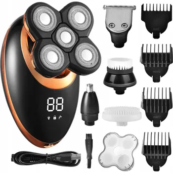 Holicí strojek Holicí Strojek pro muže 5v1 - Strojek na holení vousů, vlasů a hlavy - Zastřihovač