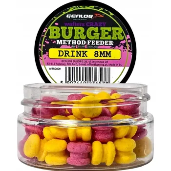 Boilies Crazy Wafters Burger GENLOG nápoj 8mm 15g