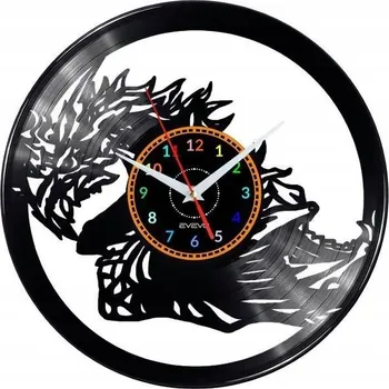 Hodiny EIDER SCROLLS NÁSTĚNNÉ HODINY DEKORATIVNÍ MODERNÍ VINYLOVÁ DESKA